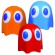 Balls distressing Pac-Man ghosts