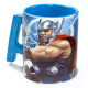Taza de cerámica duo sola AVENGERS BLUE en caja