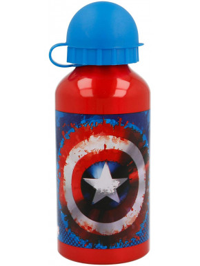 BOTELLA ALUMINIO PEQUEÑA 400 ML. CAPTAIN AMERICA