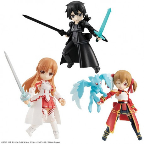 SWORD ART ONLINE SURTIDO FIGURITAS DE ESCRITORIO ARMY 8 CM ASUNA & KIRITO & SHIRIKA (3)