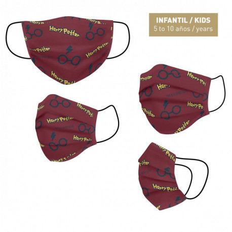 Masque hygiénique réutilisable rouge Harry Potter