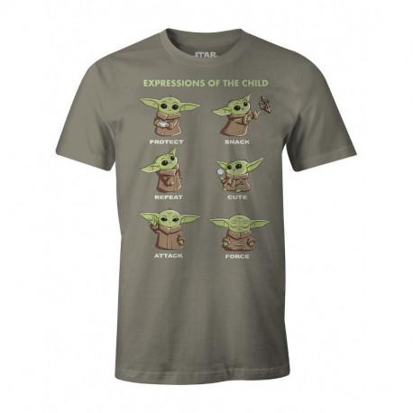 Camiseta expresiones Baby Yoda El Mandaloriano