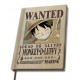 ONE PIECE -  A5 Notebook "Wanted Luffy" X4
