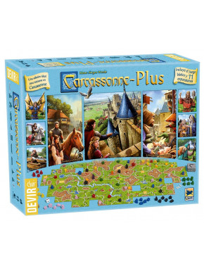Jogo Carcassonne Plus Big Box Edition com expansões