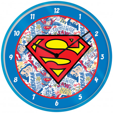 Horloge murale avec logo Superman