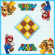 Super Mario Juego de Mesa Damas & Tres en línea Mario vs. Bowser Collector's Game