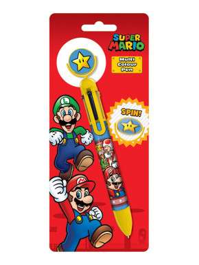 Boligrafo 6 colores Super Mario