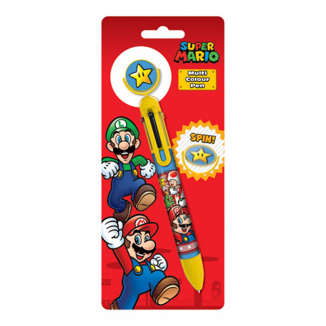 Boligrafo 6 colores Super Mario