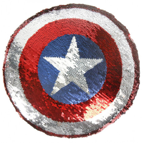 COJIN LENTEJUELAS AVENGERS CAPITAN AMERICA