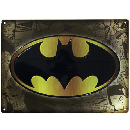 Plaque métallique Batman Logo DC