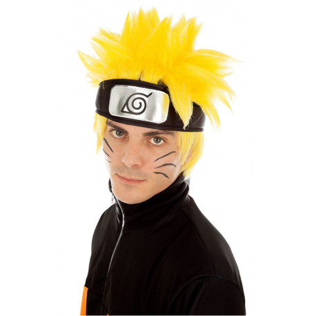 Peluca Naruto Uzumaki con bandana