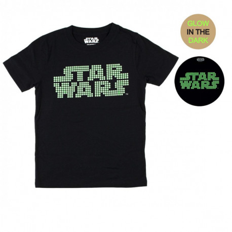 CAMISETA CORTA GLOW IN THE DARK SINGLE JERSEY STAR WARS