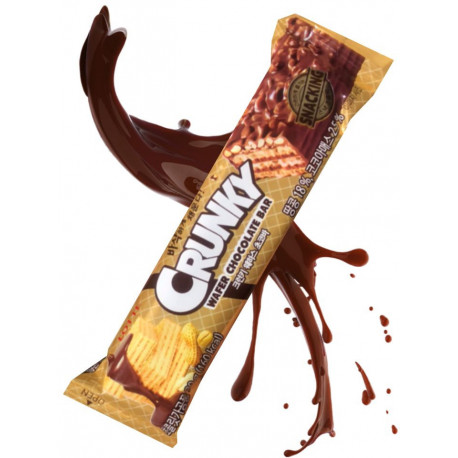 Barquillo crujiente con chocolate Crunky
