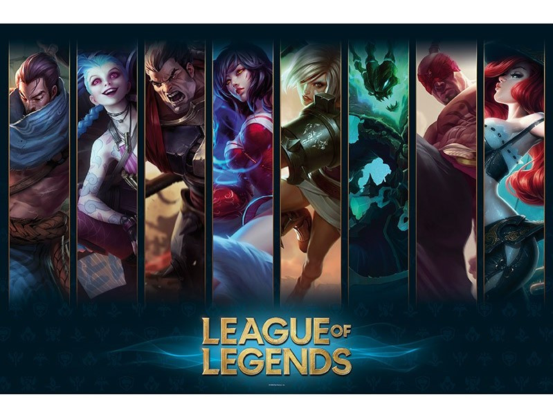 Impresionante póster de campeones de League of Legends