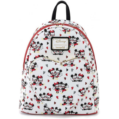 Mini Mochila Loungefly Mickey & Minnie Corazón de Ratón