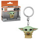 Mini Funko Pop! Llavero The Mandalorian Baby Yoda con taza