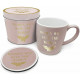 Lata regalo taza + posavasos Wonder Woman