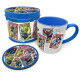 Lata regalo taza + posavasos Marvel Retro