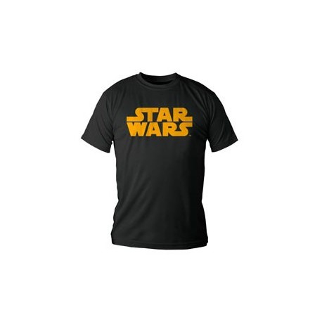 Camiseta Niño Star Wars logo naranja