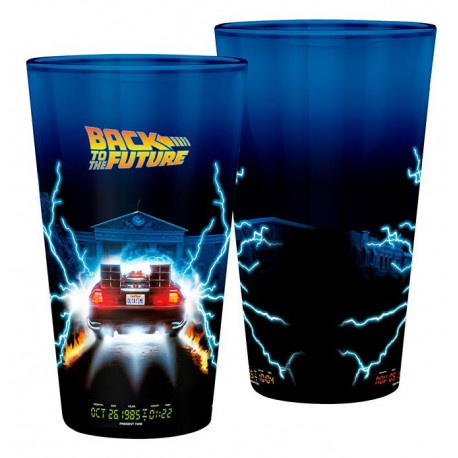 BACK TO THE FUTURE - Large Glass - 400ml -DeLorean - x2