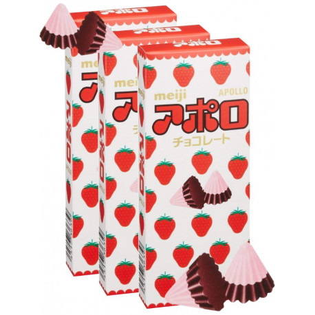 Conitos Apollo Meiji de chocolate y fresa