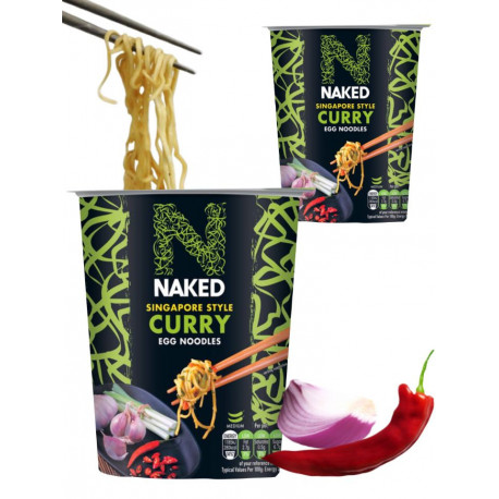Noodles de huevo Singapur curry Naked