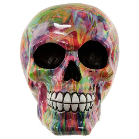 Figura Calavera Marmol Arcoiris
