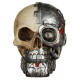 Figura de calavera ciborg estilo cyberpunk