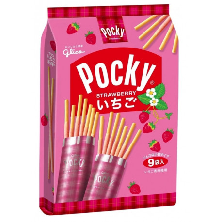 Pack Pocky de Fresa 9 Bolsitas