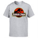 Camiseta gris de Jurassic Park clásico