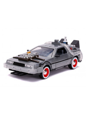 Regreso al Futuro III Réplica Vehículo Diecast Model Hollywood Rides 1/24 DeLorean Time Machine