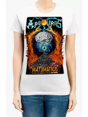 Camiseta Chica Apocalipsis Matemático Blanca