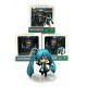 Figurines and Hatsune Miku on stage