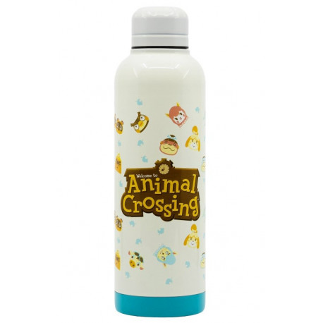 Botella de acero con logo Animal Crossing