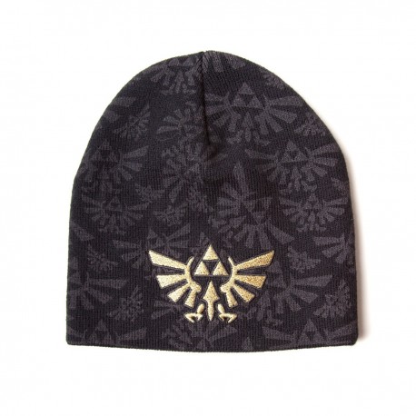 Zelda beanie black pattern trifuerza