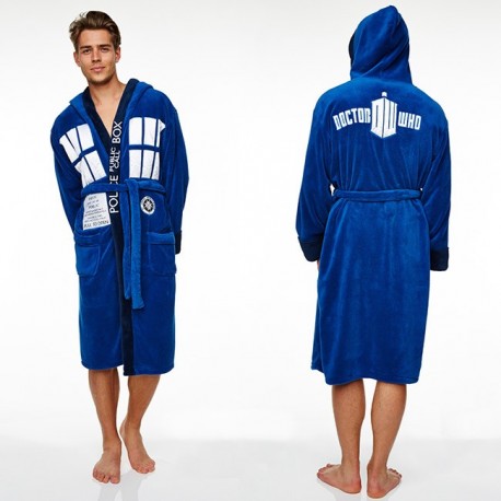 Doctor Who bathrobe fleece Tardis