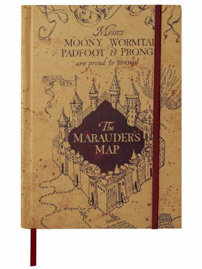 Cuaderno y pequeña réplica Mapa del Merodeador - Harry Potter