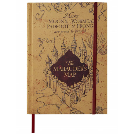 Cuaderno y pequeña réplica Mapa del Merodeador - Harry Potter