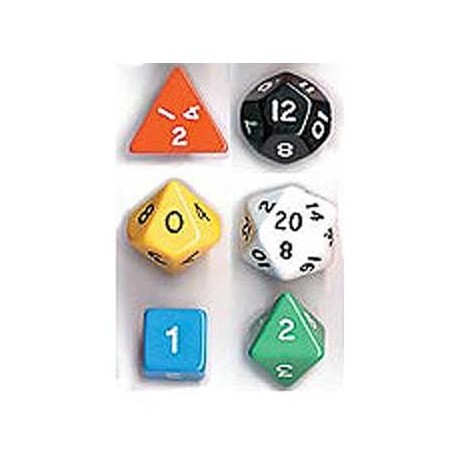 Bag 7 dice black