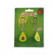 Set 2 llaveros Aguacates Kawaii