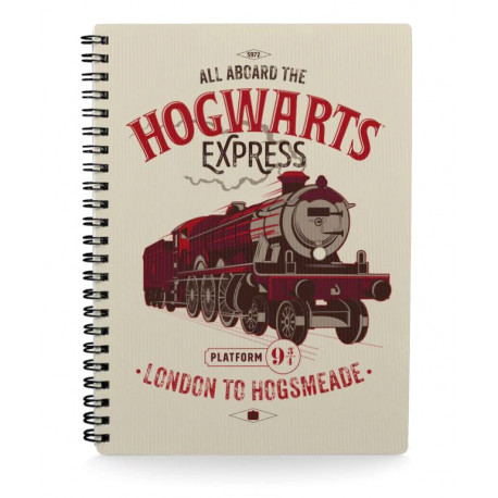 LIBRETA EFECTO 3D ALL ABOARD HOGWARTS EXPRESS HARRY POTTER