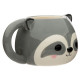 Taza cerámica 3D Mapache Kawaii