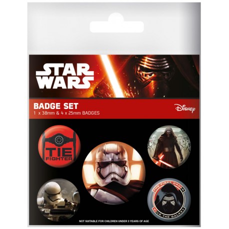 Pack 5 badges First Order Episode VII Star Wars