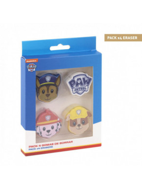 GOMA DE BORRAR PACK x4 PAW PATROL