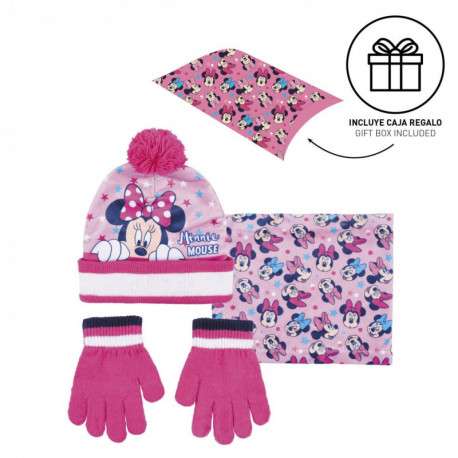 Ensemble 3 pièces Minnie bonnet gants tour de cou Disney