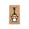 Identifiador da mala com o logotipo de One Piece