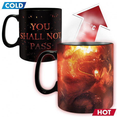 LORD OF THE RINGS - Mug Heat Change - 460 ml - You shall not pass x2