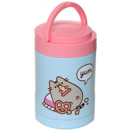 Tupper Termo Portátil Gato Pusheen Glotón de Acero Inoxidable