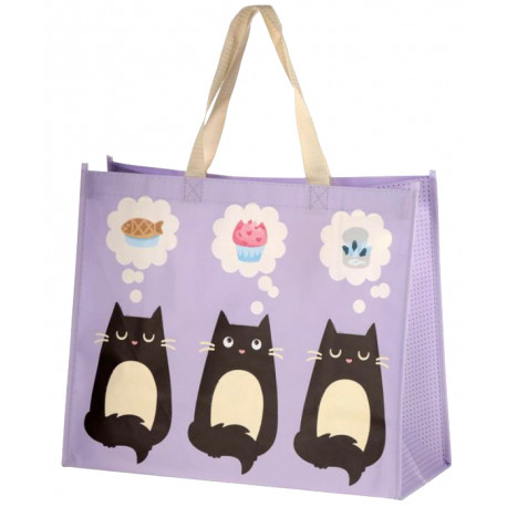 Bolsa de la Compra Plegable Gato Feline Fine