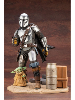 Figura ARTFX de The Mandalorian e o Criança Star Wars